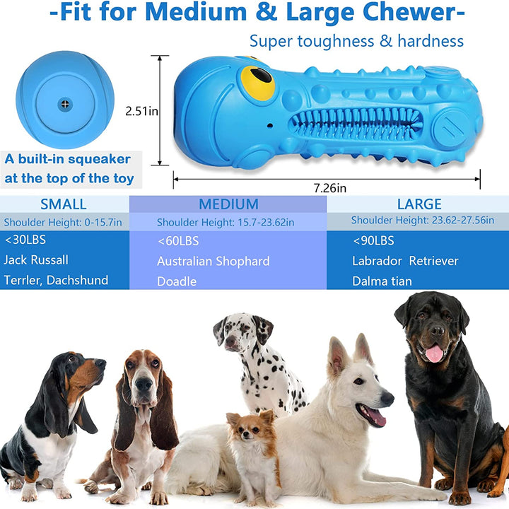 Dog Chew Toys, Dog Toys for Aggressive Chewers Medium Large Dogs Durable Squeaky Dog Toys Training and Teething Cleaning Dog Chew Toy for Dogs Indoor Outdoor Home Interactive Dog Toy