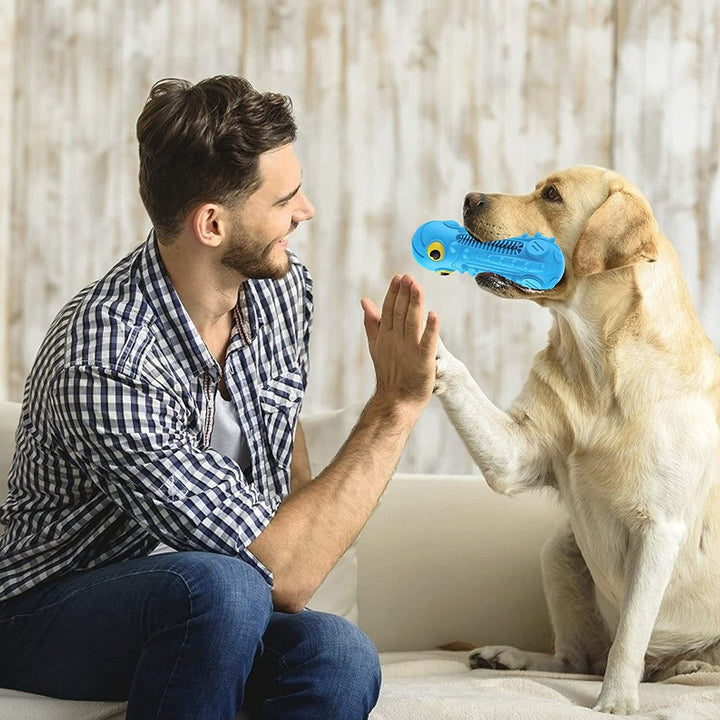 Dog Chew Toys, Dog Toys for Aggressive Chewers Medium Large Dogs Durable Squeaky Dog Toys Training and Teething Cleaning Dog Chew Toy for Dogs Indoor Outdoor Home Interactive Dog Toy